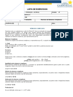 Lista 1 - Revisão de Complexos