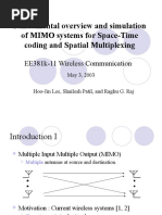 Fundamental Overview and Simulation of MIMO Systems For Space-Time Coding and Spatial Multiplexing