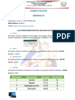 Operaciones Básicas en Excel