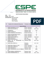 Listado de Las Instituciones Financieras Del Sector Público, Sector Privado y Sector Financiero Popular y Solidario