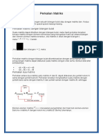 Perkalian Matriks dengan Bilangan dan Matriks Lain