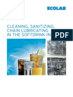 Cleaning, sanitizing and lubricating in the soft drink industry