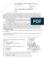 2 Avaliação de História Do 3º Bimestre