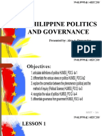 Philippine Politics and Governance: Presented By: Alex A. Dumandan