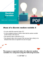 Mean, Variance, and Standard Deviation of