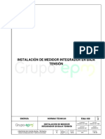 RA4-100 Instalacion de Medidor Integrador en Baja Tension