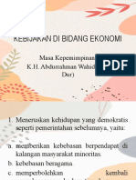 Kebijakan Di Bidang Ekonomi: Masa Kepemimpinan K.H. Abdurrahman Wahid (Gus Dur)