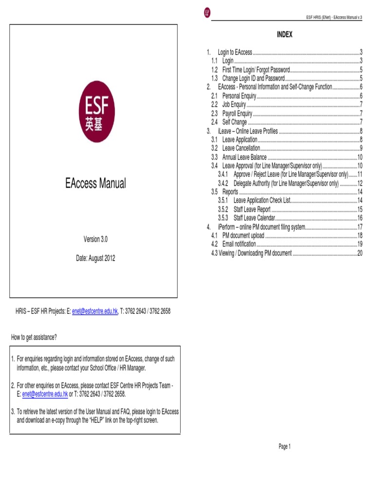 EAccess Login Guide for ESF Staff | PDF | Login | Information Technology
