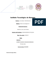 Instituto Tecnológico de Durango Taller de Investigación 1 Proyecto