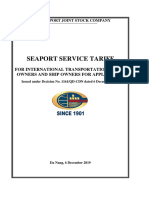 Danang Port Tariff For International