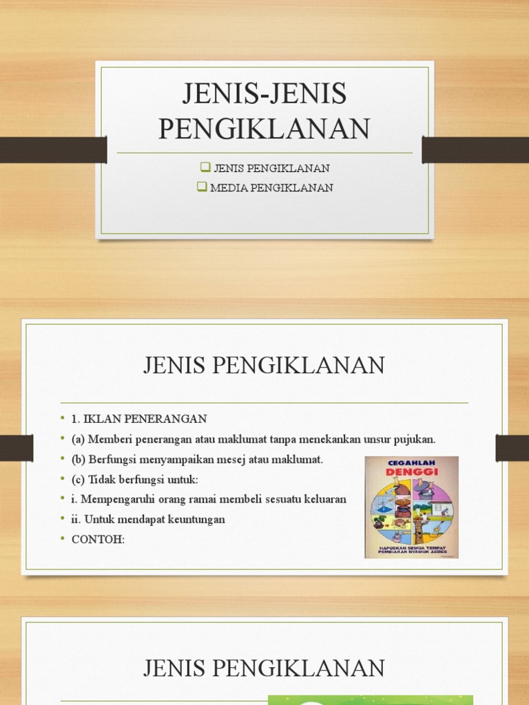 Jenis Projek Iklan Cetak dan Skop Kerja