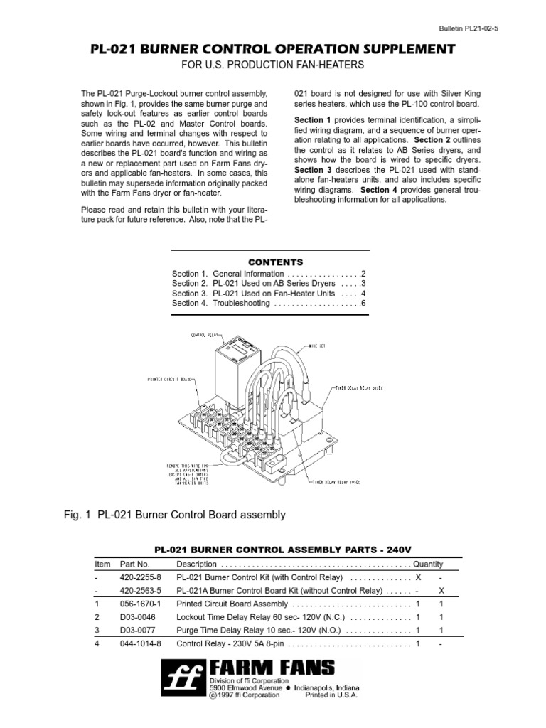 Pl21 02 5 Thermostat Relay