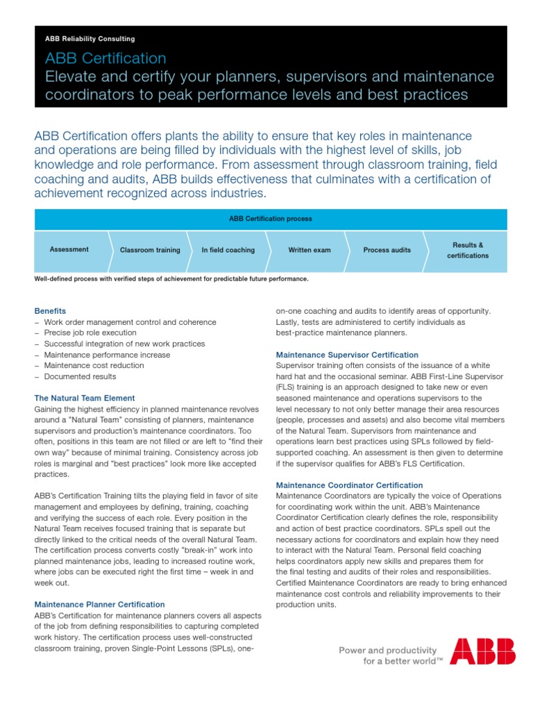Maintenance Certification Program | PDF | Certification | Audit