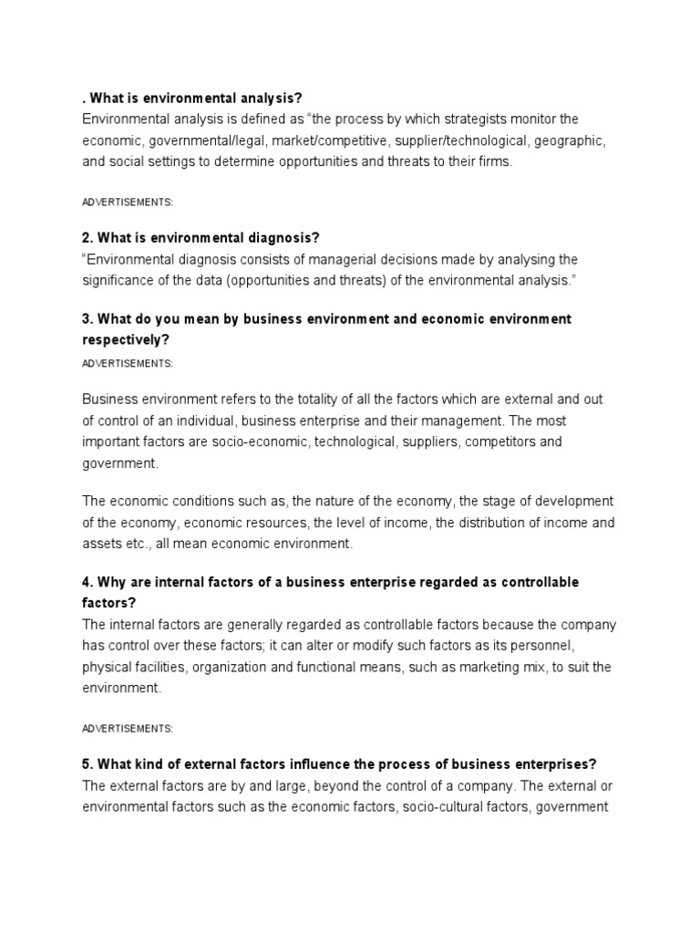 Understanding Environmental Analysis | PDF | Market Economy | Free Market