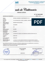 CertCalibracion Medidor Punto de Rocio