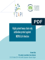 Highly Potent Heavy Chain Only Antibodies Protect Against Mers-Cov Infection