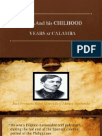 Rizal and His Childhood Days in Calamba