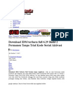 IDM Terbaru Full 6.29 Build 2 Permanen Tanpa Trial Kode Serial Aktivasi