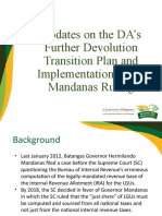 Updates On The DA Further Devolution Transition Plan - For ATIMA