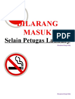 Dilarang Merokok Di Pos Satpam