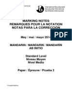 Mandarin Ab Initio Paper 2 SL Markscheme