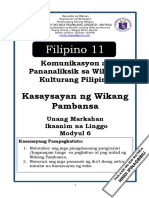 FILIPINO 11 - Q1 - Mod6