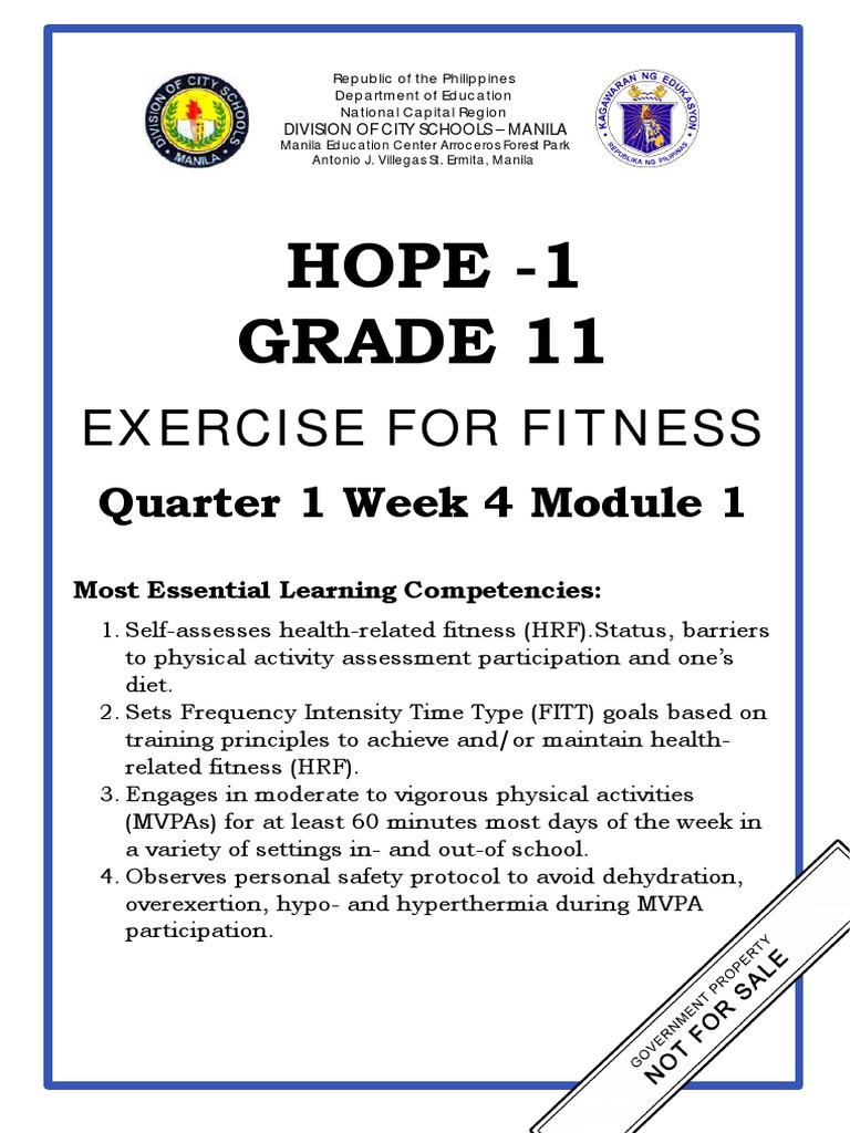Hope - 1 Grade 11: Exercise For Fitness | PDF | Strength Training ...
