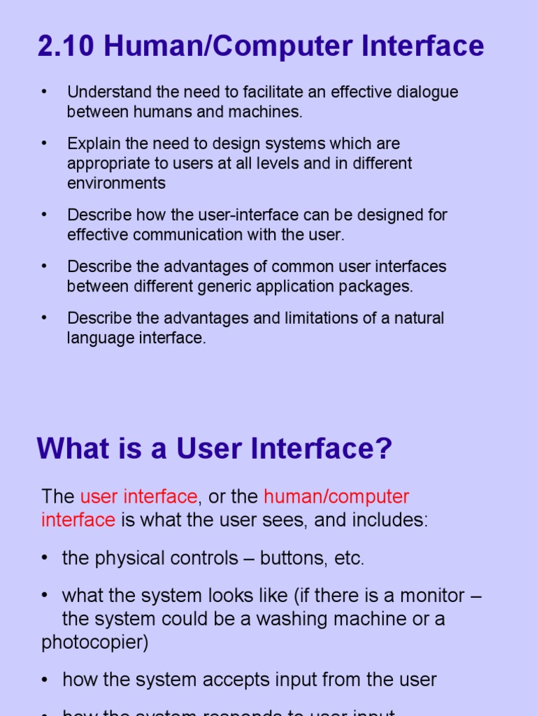 2-10 User Interfaces | PDF | Graphical User Interfaces | Command Line ...