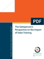 The Salesperson's Perspective On The Impact of Sales Training