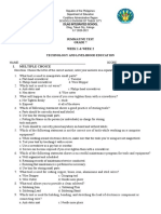 Multiple Choice: Summative Test Grade 7 Week 1 & Week 2 Technology and Livelihood Education