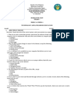 Multiple Choice: Summative Test Grade 7 Week 3 & Week 4 Technology and Livelihood Education