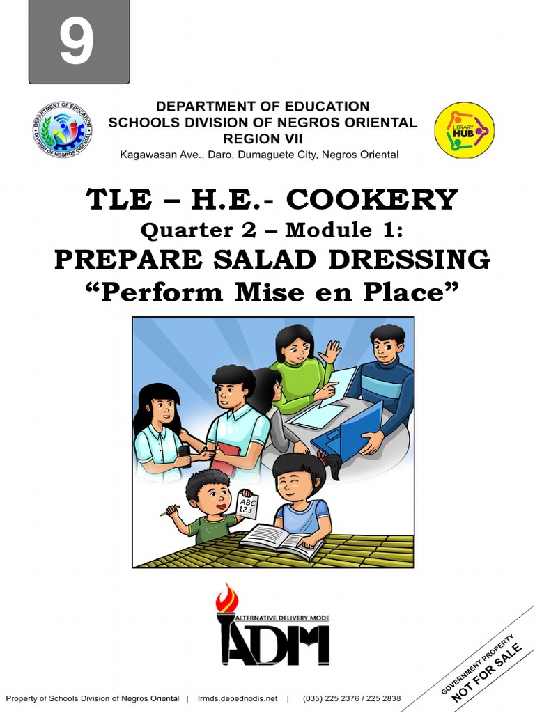 TLE COOKERY 9 QTR 2, LESSON 1.1 SALAD TOOLS AND EQUIPMENT 