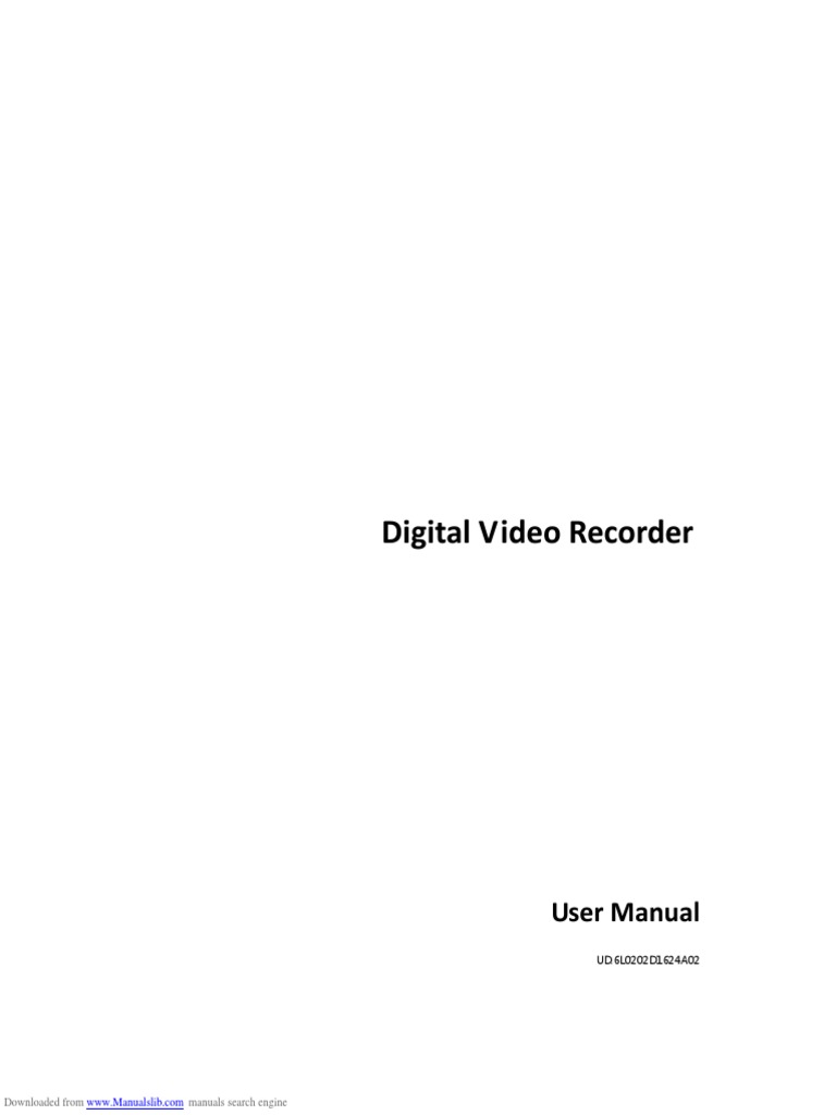 Digital Video Recorder: User Manual | PDF | Electromagnetic ...