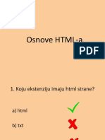 Osnove HTML Kviz