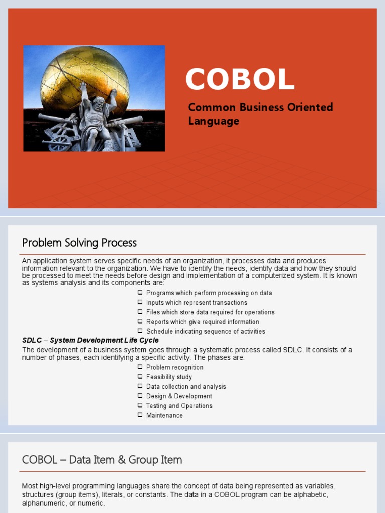 Cobol: Common Business Oriented Language | PDF | Computer Program ...