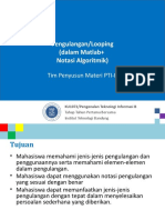 Pengulangan di Matlab dan Notasi Algoritma