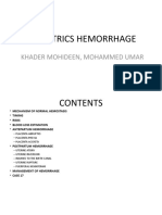 Obstetrics Hemorrhage: Khader Mohideen, Mohammed Umar