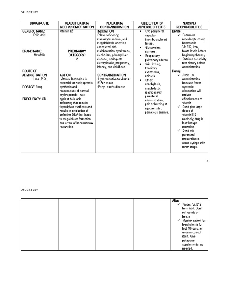 Drug Study of Sle PDF Vitamin B12 Anemia