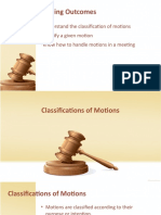 Classification of Motions