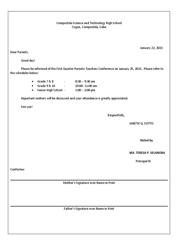 First Quarter Conference | PDF