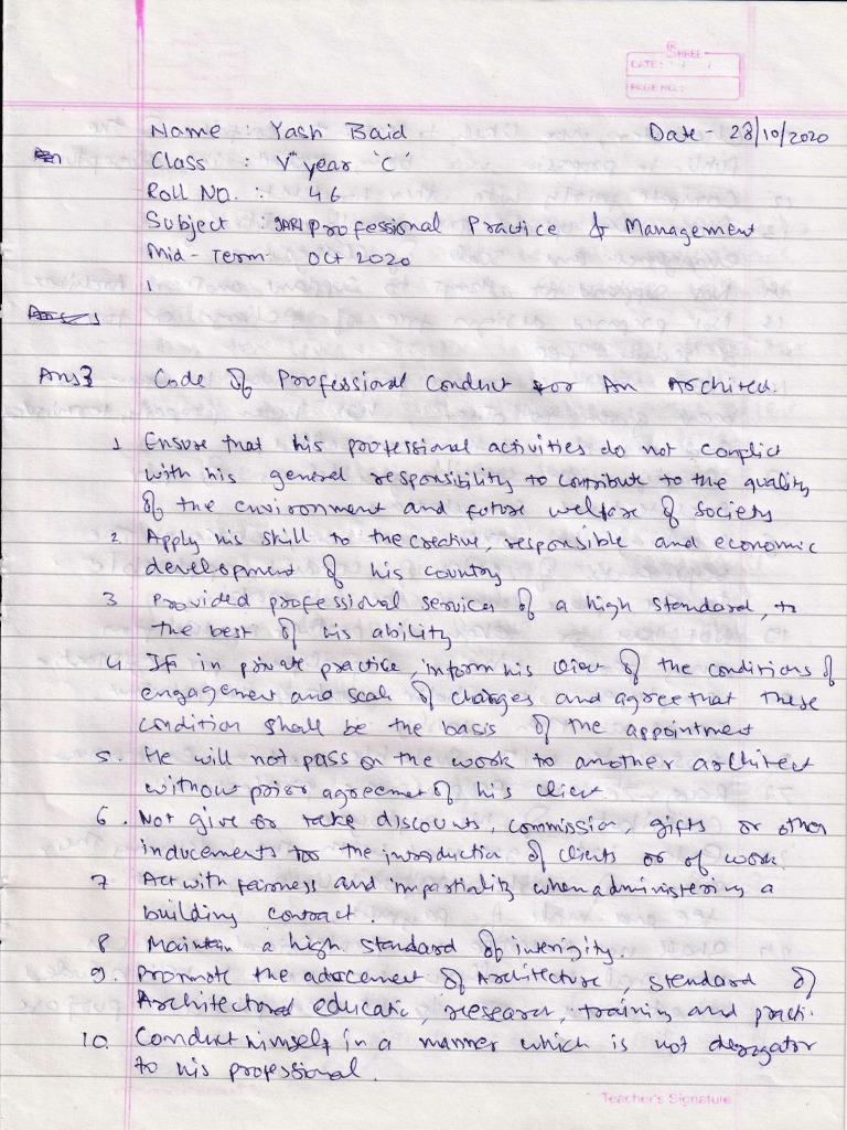 Yash Baid Professional Practice and Management | PDF