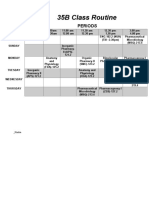 35B Class Routine: Periods