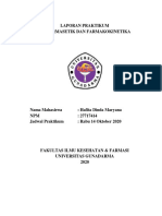 Laporan Praktikum Biofarmasetik Dan Farmakokinetika (Hafita Dinda Maryana - 27717414)