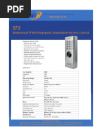 Waterproof IP 66 Fingerprint Standalone Access Control