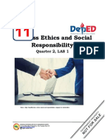 Business Ethics and Social Responsibility: Quarter 2, LAS 1