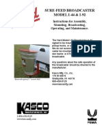 Sure-Feed Broadcaster MODEL I-44 & I-92: Instructions For Assembly, Mounting, Broadcasting, Operating, and Maintenance