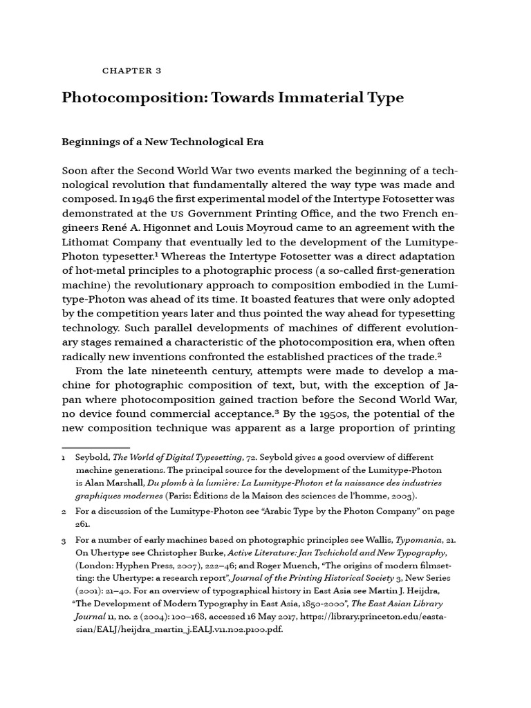 Photocomposition: Towards Immaterial Type: Beginnings of A New ...