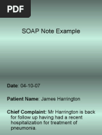 Harrington SOAP Note