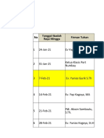 Jadwal Pelayanan Ibadah Minggu - Kirim Ke TMPP