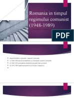 Romania in Timpul Regimului Comunist (1948-1989)